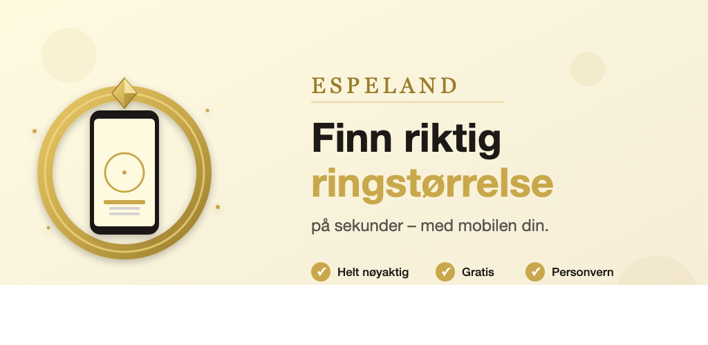 Ringstørrelser av Sigmund Espeland AS